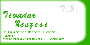 tivadar meszesi business card